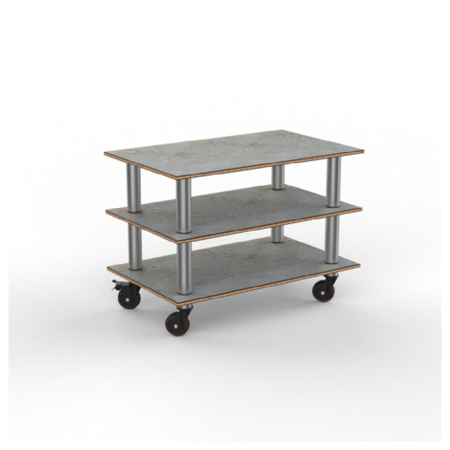 Steelite MGCMLX02GSXH - Modular Classic Medium Unit Grey Slate Stainless Steel Heavy Duty Casters