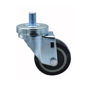 BK Resources 3SBR-5ST-PLY Polyurethane Wheel 3" Diameter 5/8"-13 X 1" Threaded Stem