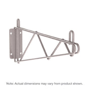 Metro 1WD24K4 Direct Wall Mount Bracket For 24"D Shelf Metroseal Gray Finish