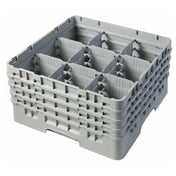 Cambro 9S800151 Camrack® Glass Rack With (4) Soft Gray Extenders Full Size