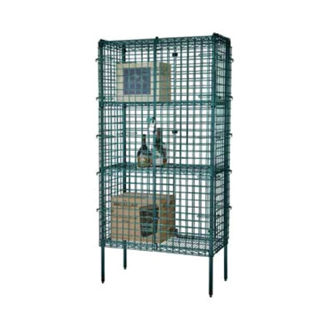 1880 Hospitality FSSEC24364GN Focus Foodservice Security Cage Complete Stationary Kit