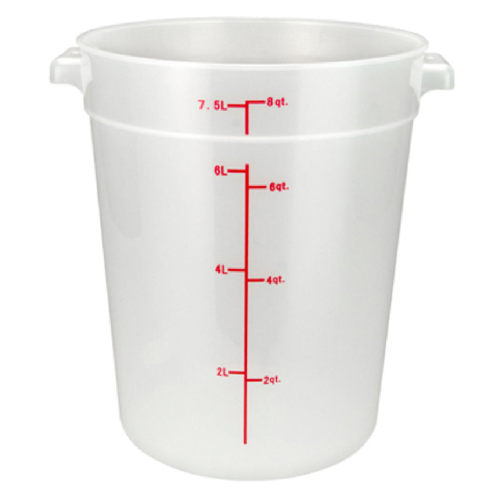 Winco PTRC-8 Storage Container 8 Qt. 8.88" X 10" X 10.69"H
