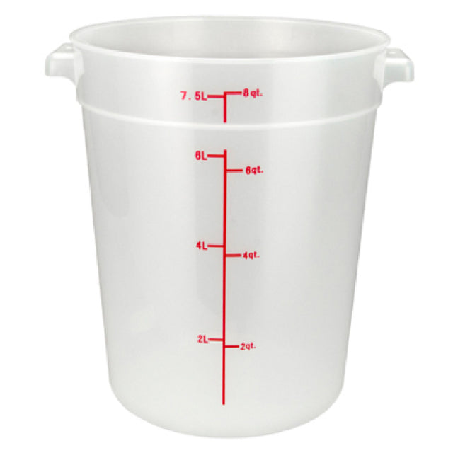 Winco PTRC-8 Storage Container 8 Qt. 8.88" X 10" X 10.69"H