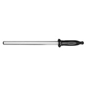 Mercer Culinary M15912 Mercer Cutlery Diamond Sharpening Steel 12" Black Polypropylene Handle