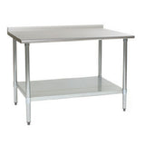 Eagle Group UT3072B-1X - Budget Series Work Table, 72"W X 30"D, 430 Stainless Steel Top With 1-1/2"H Rear Up-turn