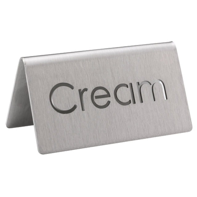 Service Ideas 1C-BF-CREAM-MOD Beverage ID Tent "Cream" 1-1/2"H X 3"W