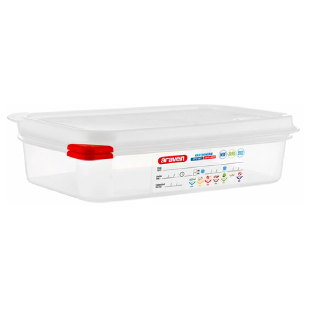 Carlisle 03026 Araven Food Storage Container 1.9 Qt. 10-7/16" X 6-3/8" X 2-1/2"