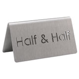Service Ideas 1C-BF-HALF&HALF-MOD Beverage ID Tent "Half & Half" 1-1/2"H X 3"W