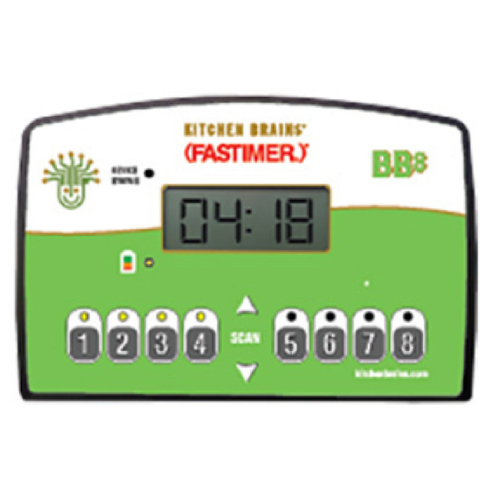 Kitchen Brains BB8 Battery Timer (8) Product/buttons Programmable From 1 Second To 99 Hours
