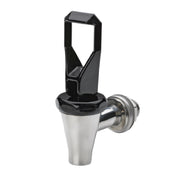 Service Ideas 030201 Jewel Standard Beverage Dispenser Spigot M18 1.5mm X 1" Black And Polished Stainless