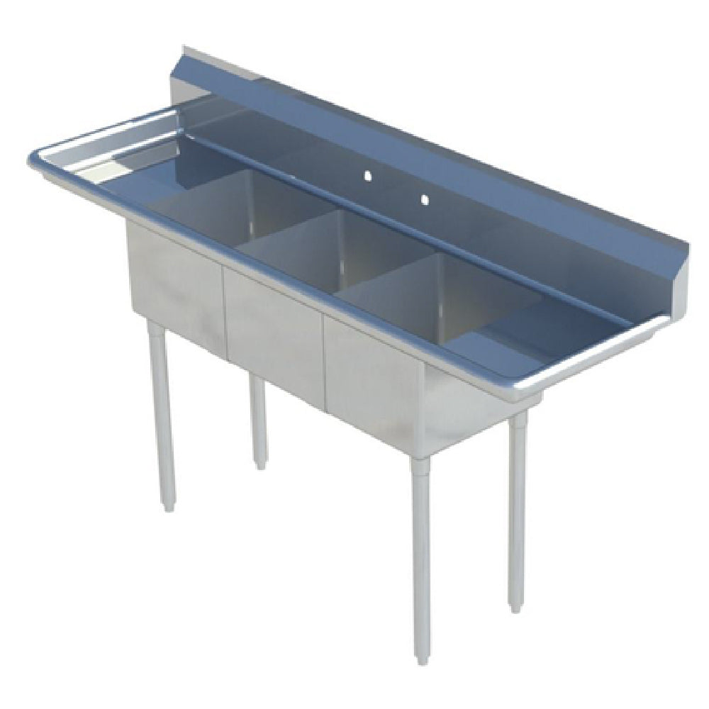 Sapphire Manufacturing SMS-3-1821D Sink 3-compartment 90"W X 26-1/2"D X 44-1/4"H Overall Size