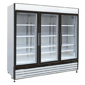 Hubert 69K-827 - Kratos® Freezer, 3 Swing Glass Door, 81"W