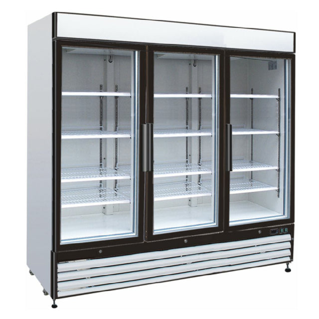 Hubert 69K-827 - Kratos® Freezer, 3 Swing Glass Door, 81"W