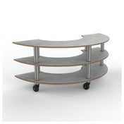 Steelite MGCMSX01GSXH - Modular Creative Curved Unit Grey Brushed Stainless Steel
