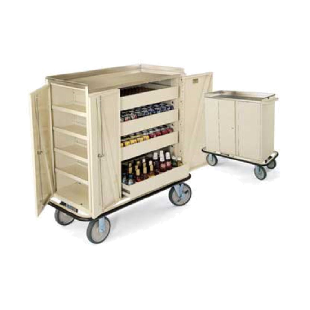 Forbes Industries 4402 Beverage Restocking Cart Powder-epoxy Cabinet Finish Stainless Steel Top Tray
