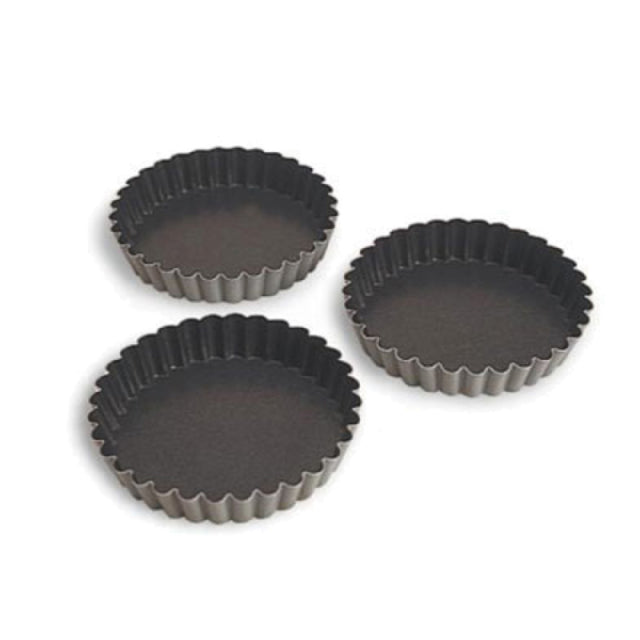 Matfer 331613 Exopan® Tartlet Mold 4-1/8" Dia. X 3/4"H Fluted