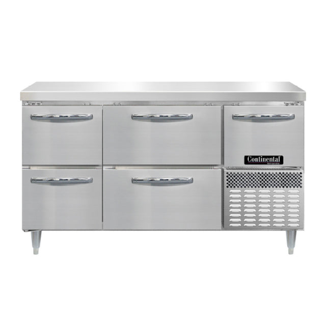 Continental Refrigerator DRA60NSS-D Designer Line Refrigerated Base Worktop Unit
