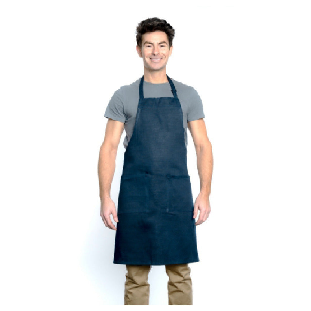 Empura 167BAADJNV - Bib Apron, 32" X 28", (2) Front Pockets