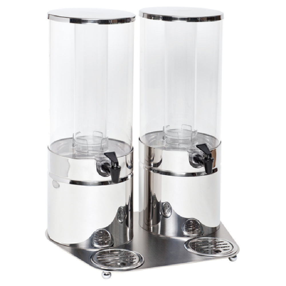 Service Ideas 80702710 Ze Pe Beverage Dispenser (2) 4 Liter (135 Oz.) Containers