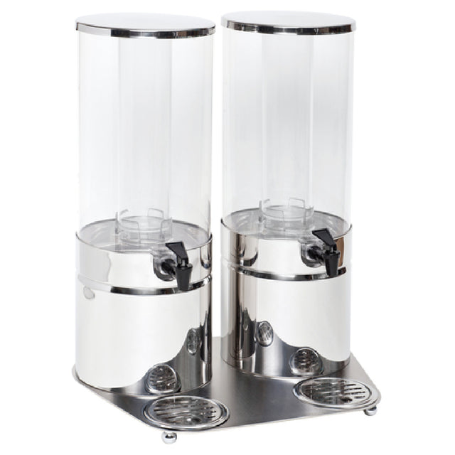 Service Ideas 80702710 Ze Pe Beverage Dispenser (2) 4 Liter (135 Oz.) Containers