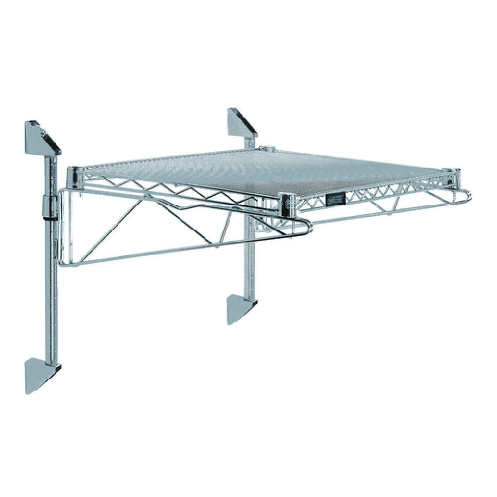 Quantum WC14-CB1424GY Cantilever Single Shelf Post Wall Mount (1) 24"W X 14"D Shelf