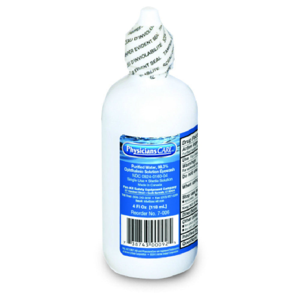 AllPoints 54198 Eye Wash 4 Oz Plastic Bo W/flip Lid