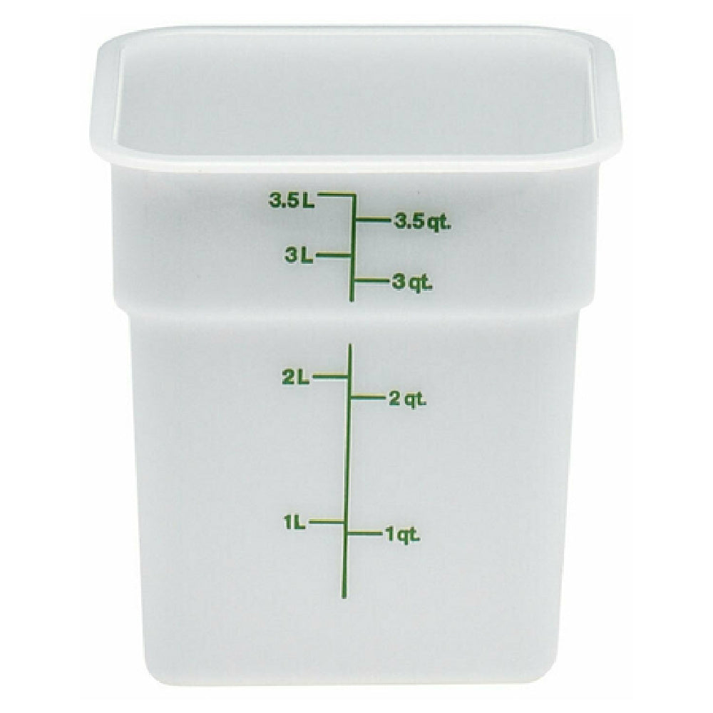 Cambro 4SFSP148 CamSquare® Food Container 4 Qt. 7-1/4"L X 7-1/4"W X 7-3/8"H