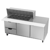 Beverage Air SPED72HC-18M-2 Mega Top Refrigerated Counter Three-section 72"W