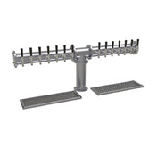 Glastender PT-14-SS Pipe Tee Draft Dispensing Tower Countertop (14) Stainless Steel Faucets (handles Not Included)
