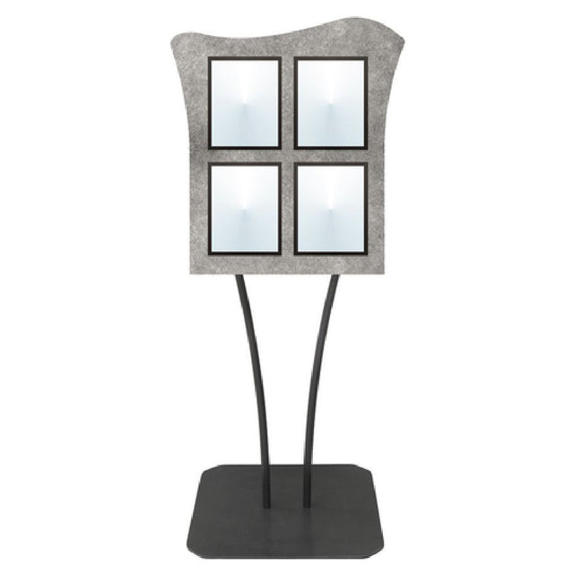 Hubert 36364 - Menu Board, 4-pocket, Floor Stand