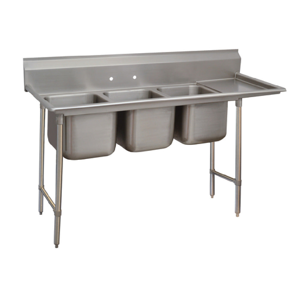 Advance Tabco 9-23-60-18R Regaline Sink 3-compartment With Right-hand Drainboard