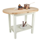John Boos C-ELIP4830175 Eliptical C-Table 48" X 30" X 35"H 1-3/4" Thick Edge Grain Butcher Block Top