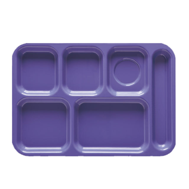 GET Enterprises TR-152-PB School & Cafeteria Tray 14-3/8" X 9-7/8" 6 Compartments