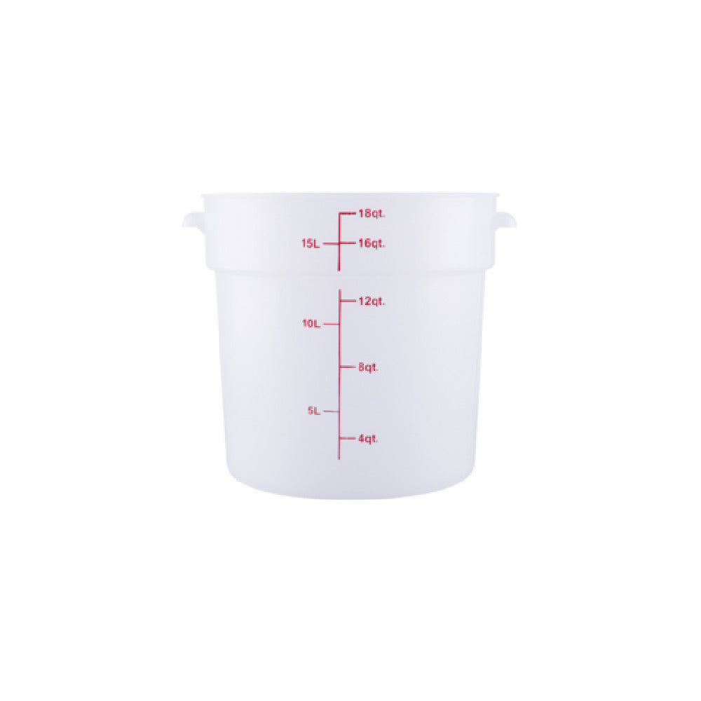 CAC China FS2P-18T Food Storage Container 18 Qt. Round