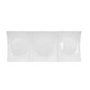 CAC China F-P3 Fortune Divided Platter 11-1/2"L X 5-1/2"W X 1"H Rectangular