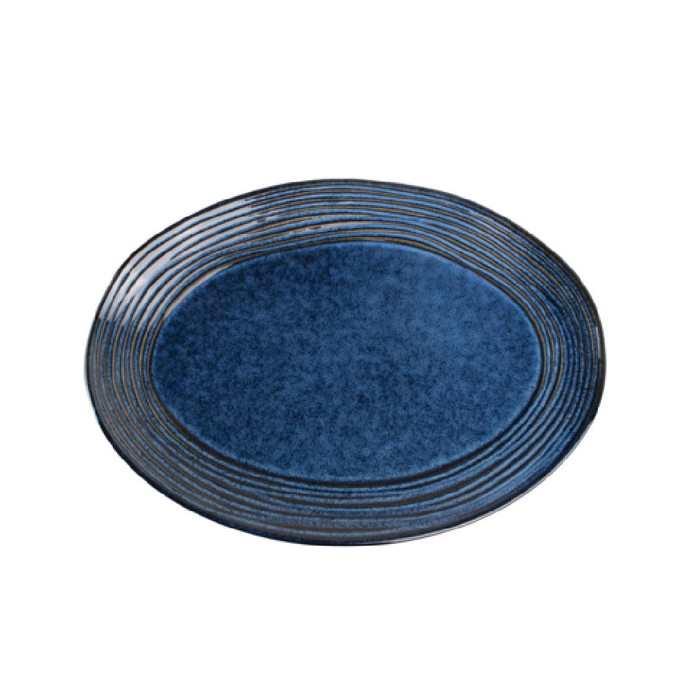 CAC China NEP-13 Neptune Platter 11" Starry Night Blue/black (sold By Case)