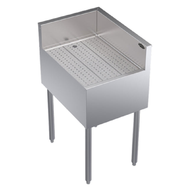 Krowne KR24-C18R Royal Series Underbar Corner Drainboard Free Standing 18"W X 24"D X 36-1/2"H O.A.