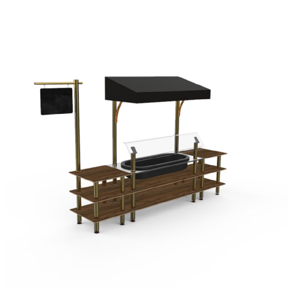 Steelite MGCMLA01WBBF Classic Canopy Cooling Station 130"W X 29 1/2"D X 96"H Mixed Materials