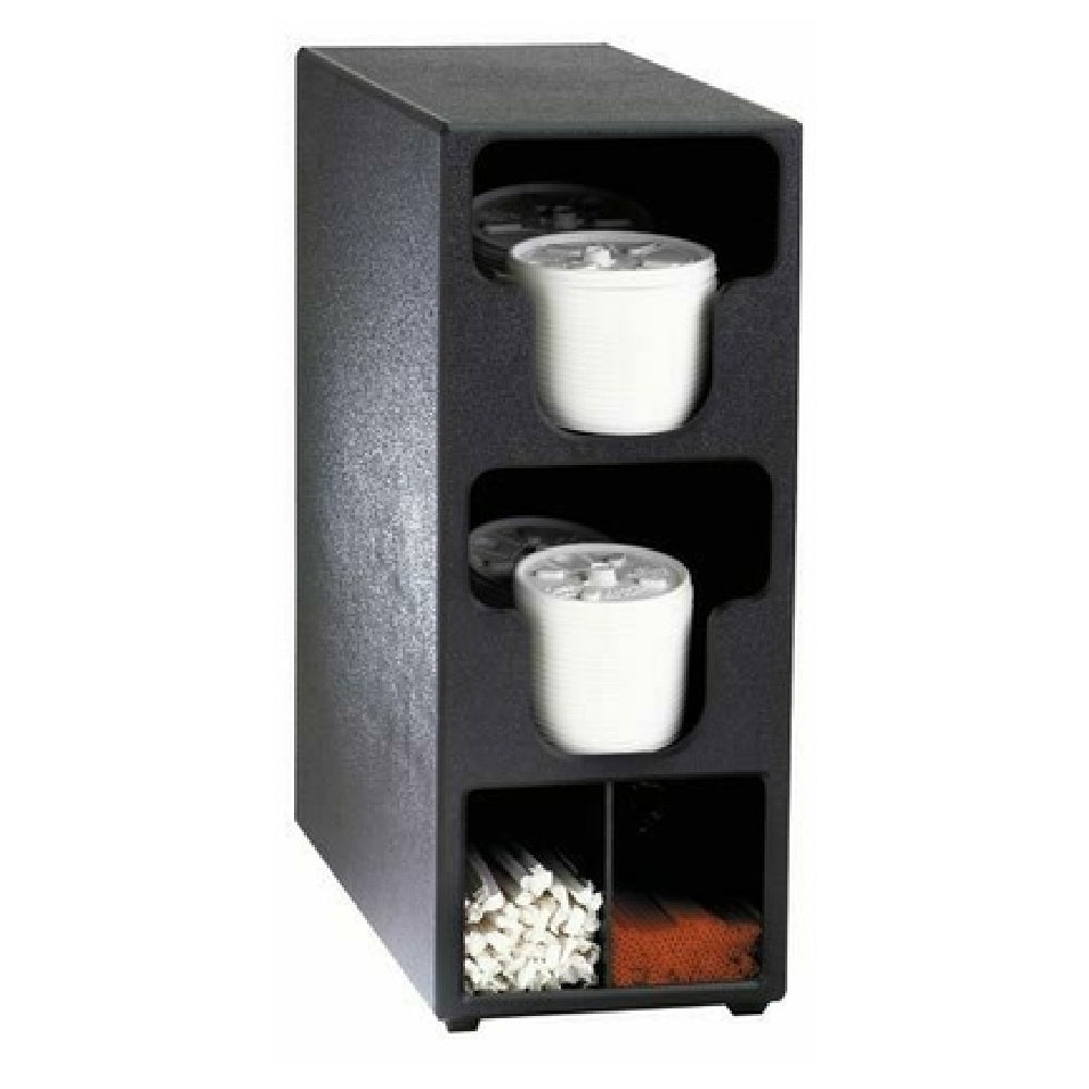 Dispense-Rite TLO-2BT - Lid & Straw Organizer, 2 Section, 16-1/4"H X 6-1/2"W X 14"D