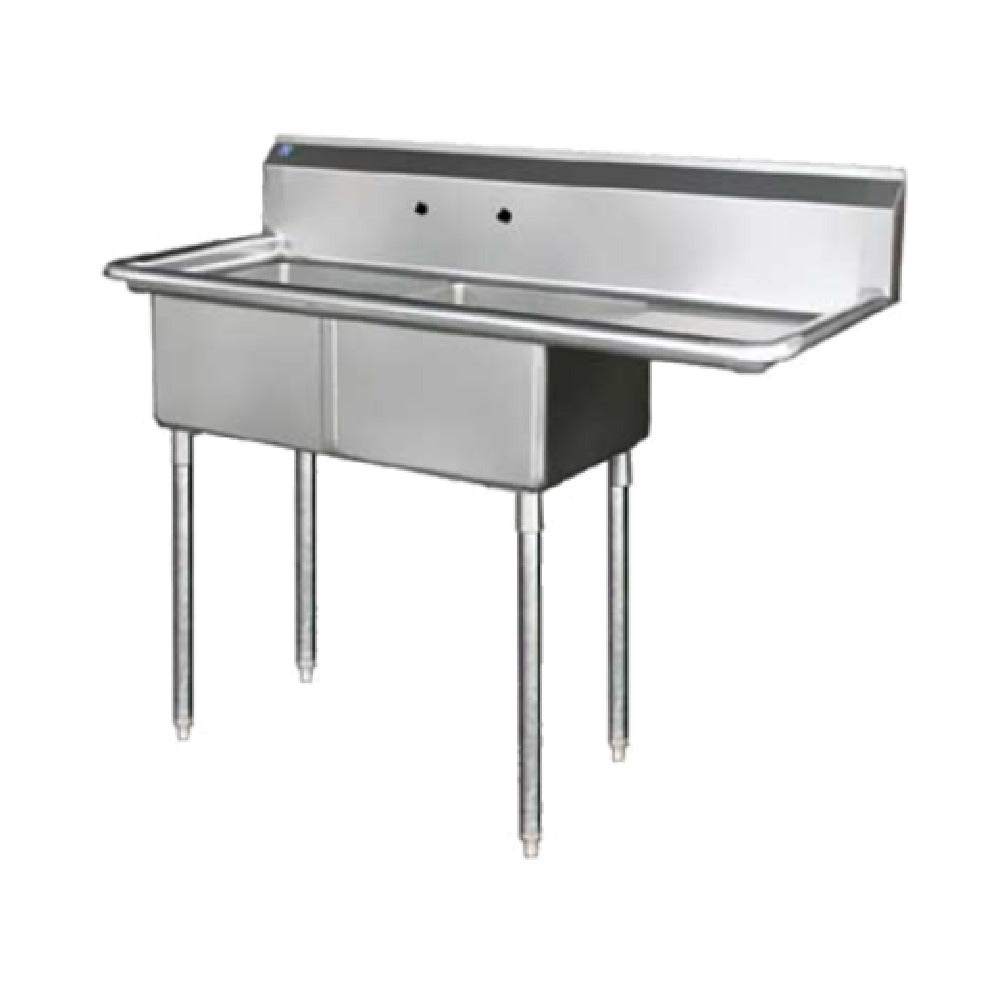 Blue Air BS2-18-12/R - Sink, 2-compartments, 18" Right Drainboard