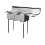 Blue Air BS2-18-12/R - Sink, 2-compartments, 18" Right Drainboard
