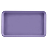 A rectangular, shallow Camtray in solid lavender purple with rounded corners and raised edges, viewed from above against a white background. This high-impact fiberglass tray is dishwasher safe and appears to be made of durable material.
