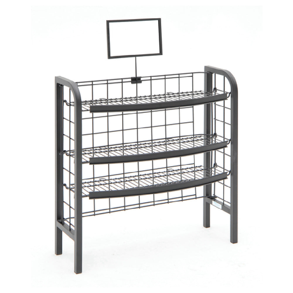 Hubert 81829 - HUBERT® Wire Black 3-Shelf Floor Stand - 32"L X 12"W X 32"H