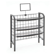 Hubert 81829 - HUBERT® Wire Black 3-Shelf Floor Stand - 32"L X 12"W X 32"H