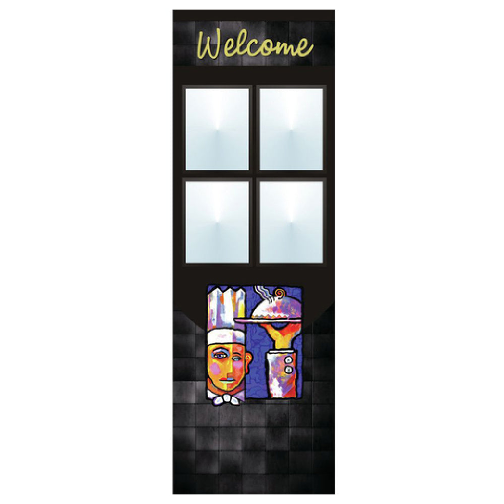 Hubert 46468 - Menu Board, 4-pocket, Floor Stand
