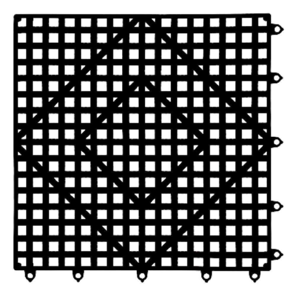 CFS Brands VM5280BK - San Jamar - Versa-Mat® Bar Mat Tile/Shelf Liner, 12" X 12"