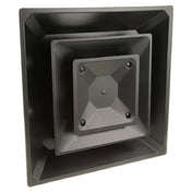 AllPoints 5561063 Air Diffuser 2way Thru (12"neck Black 24"sq)