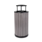 Alpine Industries ALP4400-01-GRY-RB Trash Container 32 Gallon (121 Liter) 20"W X 20"D X 33-7/8"H