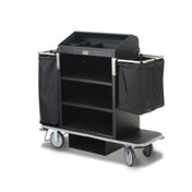 Forbes Industries 2220 Plastic Housekeeping Cart Three Shelves In A 30" W X 19" D X 36" H Cabinet