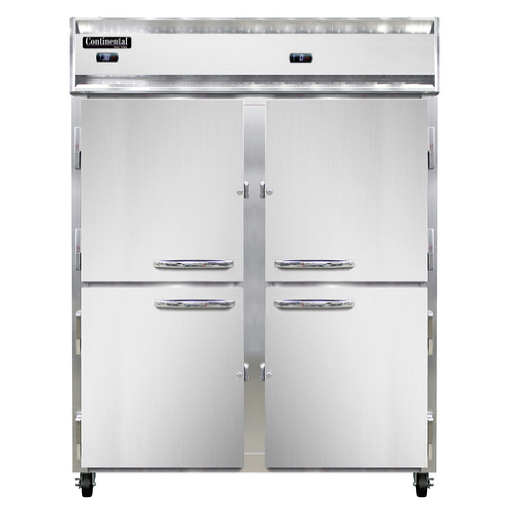 Continental Refrigerator 2RFENSSHD Extra-Wide Refrigerator/Freezer Reach-in 57"W